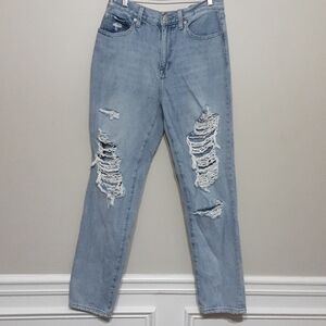 Pistola Anthropologie women Jean distressed high rise 27 Y2k Destroy Grunge